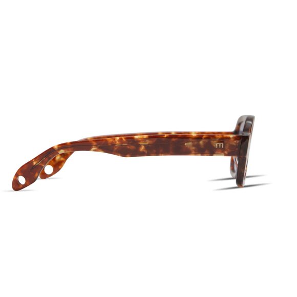 NEW ELISA JOHNSON Jane Mini Red Tortoise Sunglasses Aviator Brown Purple Aviator - Picture 2 of 3